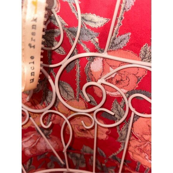 Good Condition Uncle Frank Red Floral Dress Oversized Woman's Dress Size small - Picture 5 of 8
